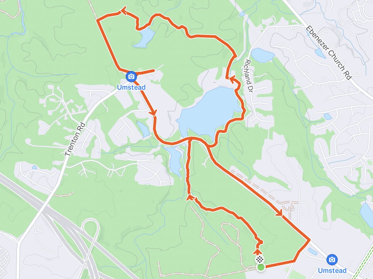 Nike Trail Schenck Forest Route